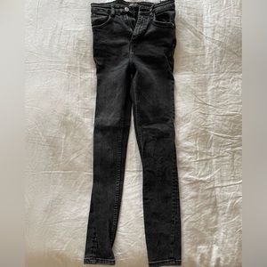 Zara Faded Black High-Rise Skinny Jeans